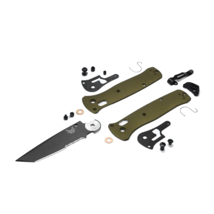 Benchmade Bailout Serrated Green Aluminum Handle Glass Breaker - Image 5